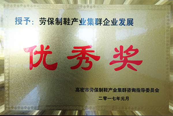勞保製鞋產(chǎn)業(yè)優(yōu)秀獎(jiǎng)
